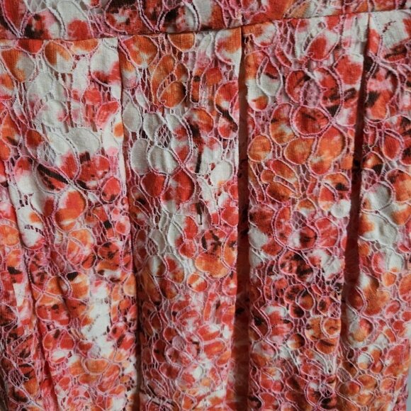 MADEWELL | Lacebloom Fit and flare Lace Dress red yellow sz 00 - Picture 3 of 7